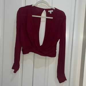 Maroon Flow Top